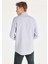 Regular Fit Shirt Neck Çizgili Erkek Mavi Uzun Kol Gömlek 2