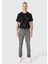 044 Karl Straight Fit Düşük Bel Düz Paça Erkek Gri Jean Pantolon 1
