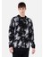 Regular Fit Baskılı Siyah Erkek Sweatshirt 1