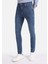035 Ryan Skinny Fit Yüksel Bel Dar Paça Erkek Koyu Mavi Jean Pantolon 4