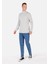 Regular Fit Turtle Neck Jakarlı Erkek Gri Kazak 3