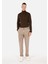 Regular Fit Turtle Neck Jakarlı Erkek Kahverengi Kazak 3