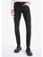 Slim Fit Düşük Bel Dar Paça Erkek Siyah Jean Pantolon 4