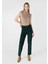 Regular Fit Yüksel Bel Geniş Paça Kadın Yeşil Pantolon 3