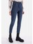 891 Maya Slim Fit Orta Bel Daralan Paça Kadın Mavi Jean Pantolon 4