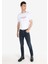Straight Fit Orta Bel Düz Paça Erkek Lacivert Jean Pantolon 3