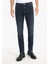 Straight Fit Orta Bel Düz Paça Erkek Lacivert Jean Pantolon 4