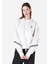 Regular Fit Baskılı Beyaz Kadın Sweatshirt 1