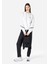 Regular Fit Baskılı Beyaz Kadın Sweatshirt 3