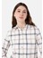 Regular Fit Shirt Neck Kadın Bej Uzun Kol Gömlek Cl1067149 4