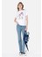 Regular Fit Yuvarlak Yaka Kadın Beyaz Kısa Kol Tişört Cl1066640 3
