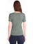 Slim Fit V Yaka Kadın Yeşil Kısa Kol Tişört 2