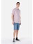 Regular Fit Shirt Neck Düz Erkek Pembe Kısa Kol Gömlek Cl1066928 3