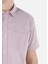 Regular Fit Shirt Neck Düz Erkek Pembe Kısa Kol Gömlek Cl1066928 5