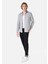 Slim Fit Shirt Neck Ekoseli Erkek Gri Uzun Kol Gömlek Cl1067421 3