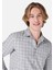 Slim Fit Shirt Neck Ekoseli Erkek Gri Uzun Kol Gömlek Cl1067421 4