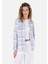 Regular Fit Shirt Neck Kadın Mavi Uzun Kol Gömlek Cl1068243 1