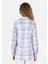 Regular Fit Shirt Neck Kadın Mavi Uzun Kol Gömlek Cl1068243 2