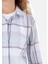 Regular Fit Shirt Neck Kadın Mavi Uzun Kol Gömlek Cl1068243 5
