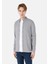 Slim Fit Shirt Neck Baskılı Erkek Gri Uzun Kol Gömlek Cl1068168 1