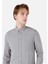 Slim Fit Shirt Neck Baskılı Erkek Gri Uzun Kol Gömlek Cl1068168 4