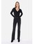 Regular Fit Normal Bel Geniş Paça Siyah Kadın Pantolon 1
