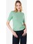 Slim Fit Bisiklet Yaka Yeşil Kadın Kazak 1