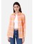Relaxed Fit Shirt Neck Kadın Turuncu Uzun Kol Gömlek Cl1067672 1