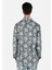Regular Fit Shirt Neck Baskılı Erkek Yeşil Uzun Kol Gömlek Cl1067541 2