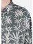 Regular Fit Shirt Neck Baskılı Erkek Yeşil Uzun Kol Gömlek Cl1067541 5