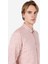 Slim Fit Shirt Neck Kareli Erkek Turuncu Uzun Kol Gömlek Cl1067571 4