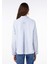 Regular Fit Shirt Neck Kadın Mavi Uzun Kol Gömlek Cl1068072 2