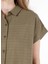 Regular Fit Shirt Neck Kadın Yeşil Kısa Kol Gömlek Cl1067882 5
