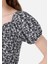 Slim Fit V Yaka Kadın Siyah Karpuz Tişört Cl1067922 5