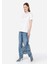 Regular Fit Yuvarlak Yaka Kadın Beyaz ¾ Kol Tişört Cl1068430 3
