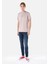 Regular Fit Yuvarlak Yaka Erkek Pembe Kısa Kol Tişört Cl1068540 3