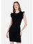 Slim Fit Kadın Siyah Kısa Kol Elbise Cl1069048 1
