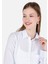 Regular Fit Shirt Yaka Desenli Mavi Kadın Uzun Kol Gömlek 4