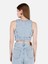 Slim Fit Kadın Mavi Gömlek Kısa Kol Cl1069617 2