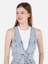 Slim Fit Kadın Mavi Gömlek Kısa Kol Cl1069617 4