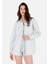 Regular Fit Klasik Bedenli Kadın Mavi Uzun Kol Gömlek Cl1069601 1