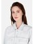 Regular Fit Klasik Bedenli Kadın Mavi Uzun Kol Gömlek Cl1069601 4