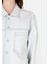 Regular Fit Klasik Bedenli Kadın Mavi Uzun Kol Gömlek Cl1069601 5