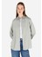 Regular Fit Shirt Neck Düz Kadın Yeşil Uzun Kol Gömlek Cl1070173 1