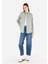 Regular Fit Shirt Neck Düz Kadın Yeşil Uzun Kol Gömlek Cl1070173 3