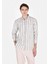 Regular Fit Shirt Neck Çizgili Erkek Ekru Uzun Kol Gömlek CL1071904 1