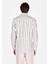 Regular Fit Shirt Neck Çizgili Erkek Ekru Uzun Kol Gömlek CL1071904 2