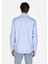 Regular Fit Shirt Neck Çizgili Erkek Mavi Uzun Kol Gömlek CL1073113 2