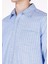 Regular Fit Shirt Neck Çizgili Erkek Mavi Uzun Kol Gömlek CL1073113 4