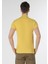 Slim Fit Polo Yaka Düz Erkek Sari Kısa Kol Tişört 2